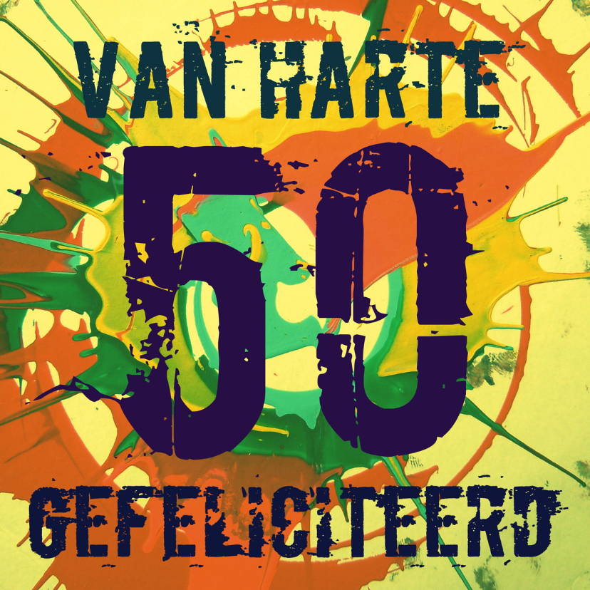 Verjaardag 50 Retro IW - Verjaardagskaarten Verjaardagskaarten - Verjaardag 50 Retro IW