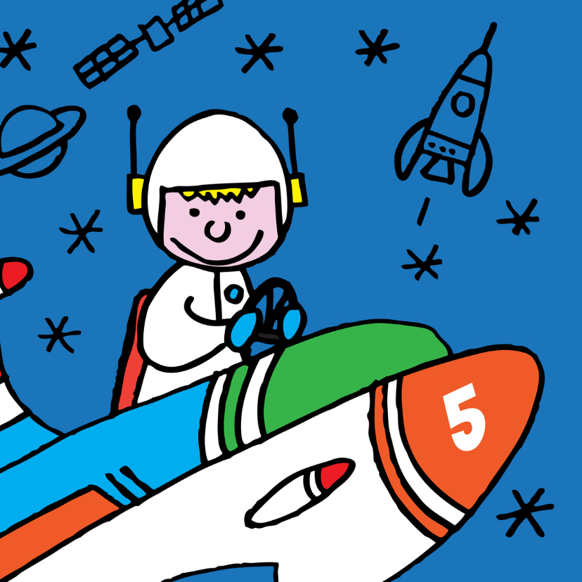 verjaardag - astronaut - raket - Verjaardagskaarten Verjaardagskaarten - verjaardag - astronaut - raket