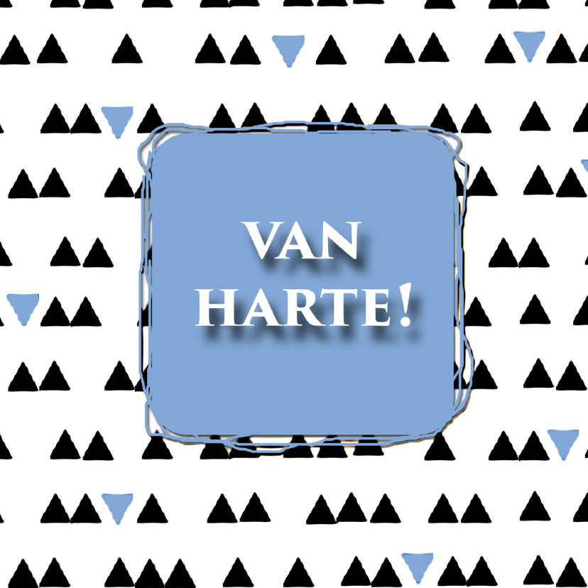verjaardag driehoek blauw - Verjaardagskaarten Verjaardagskaarten - verjaardag driehoek blauw