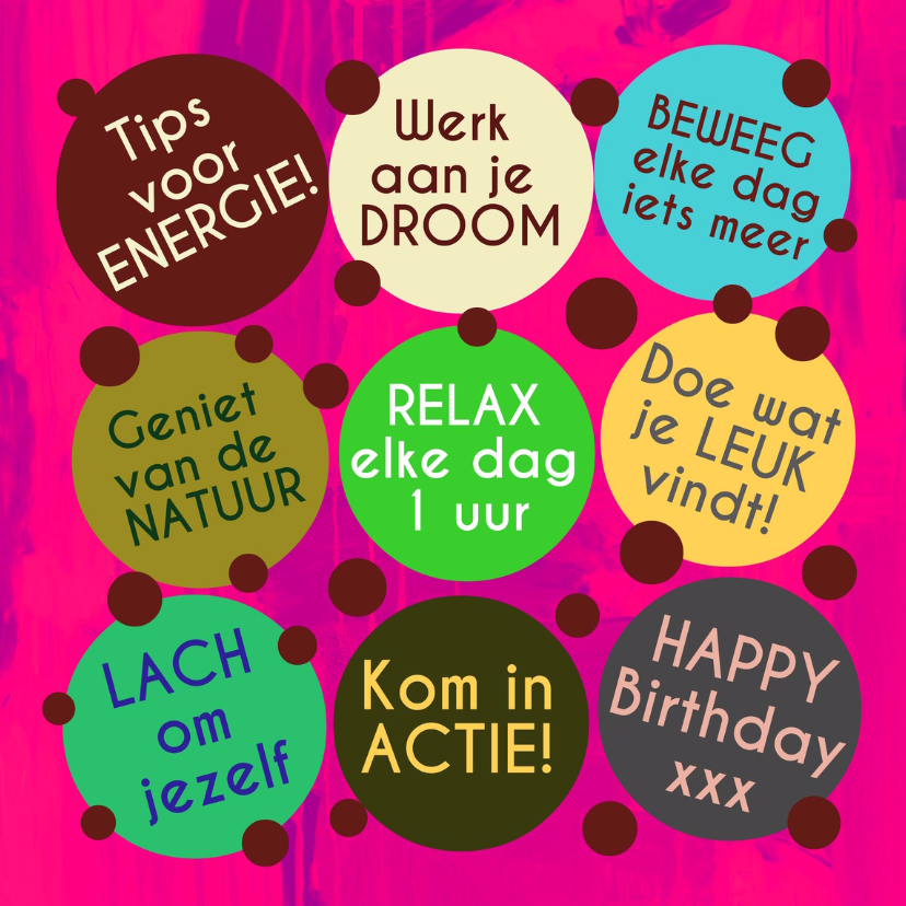 Verjaardag Energiek Leven IW - Verjaardagskaarten Verjaardagskaarten - Verjaardag Energiek Leven IW