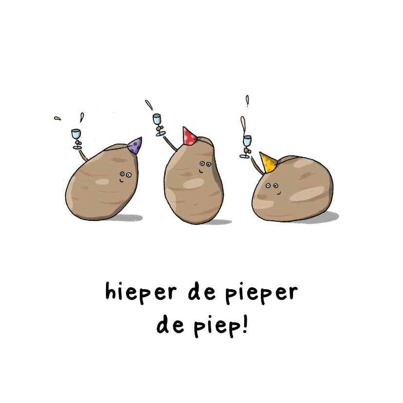 Verjaardag felicitatie hieper de pieper kaart - Verjaardagskaarten Verjaardagskaarten - Verjaardag felicitatie hieper de pieper kaart
