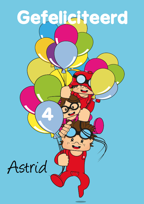 Verjaardagskaarten - Verjaardag gefeliciteerd A3