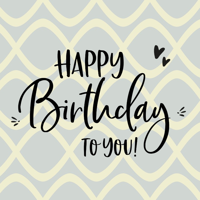 Beyond veeg delen Verjaardag- happy birthday to you retro | Kaartje2go