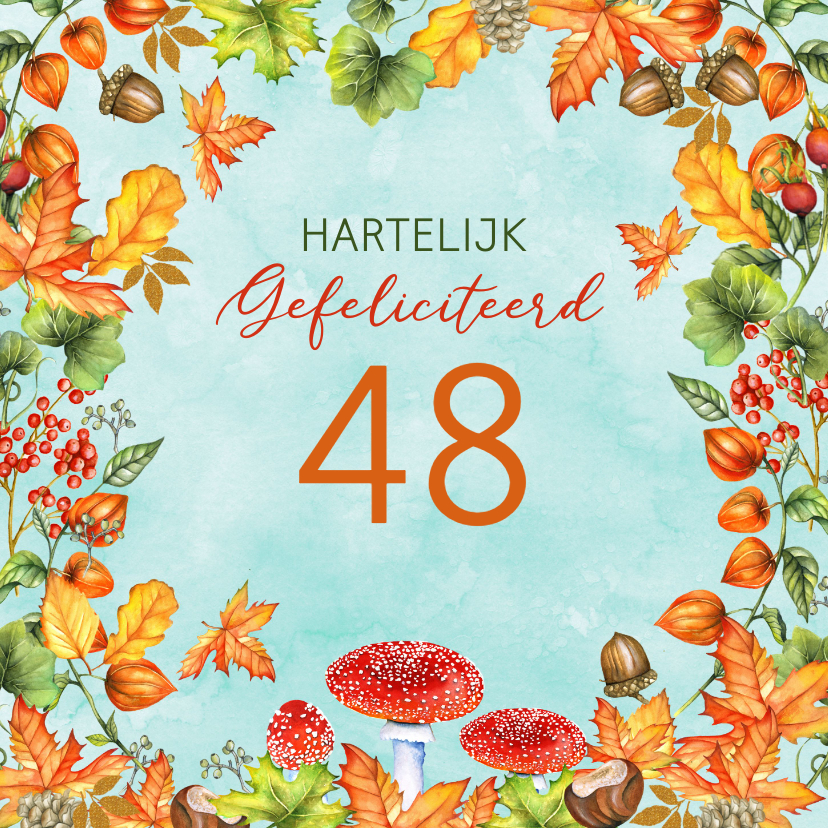 Verjaardag herfst leeftijd - Verjaardagskaarten Verjaardagskaarten - Verjaardag herfst leeftijd