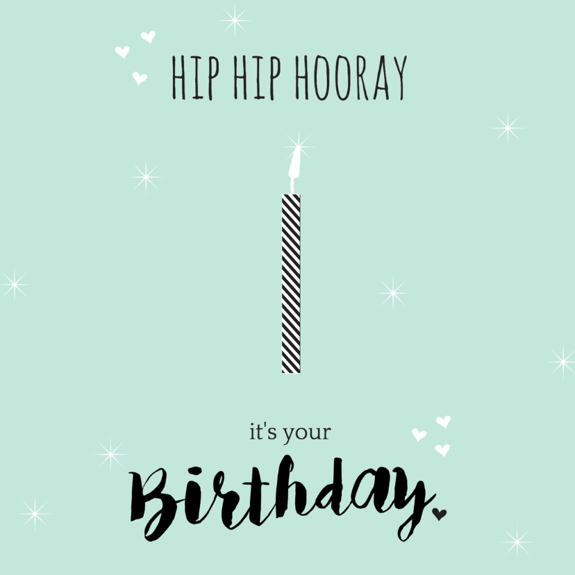 Verjaardag hiphiphooray 1 - B - Verjaardagskaarten Verjaardagskaarten - Verjaardag hiphiphooray 1 - B