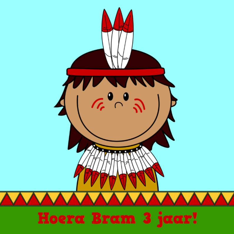 Verjaardag indiaan - Verjaardagskaarten Verjaardagskaarten - Verjaardag indiaan