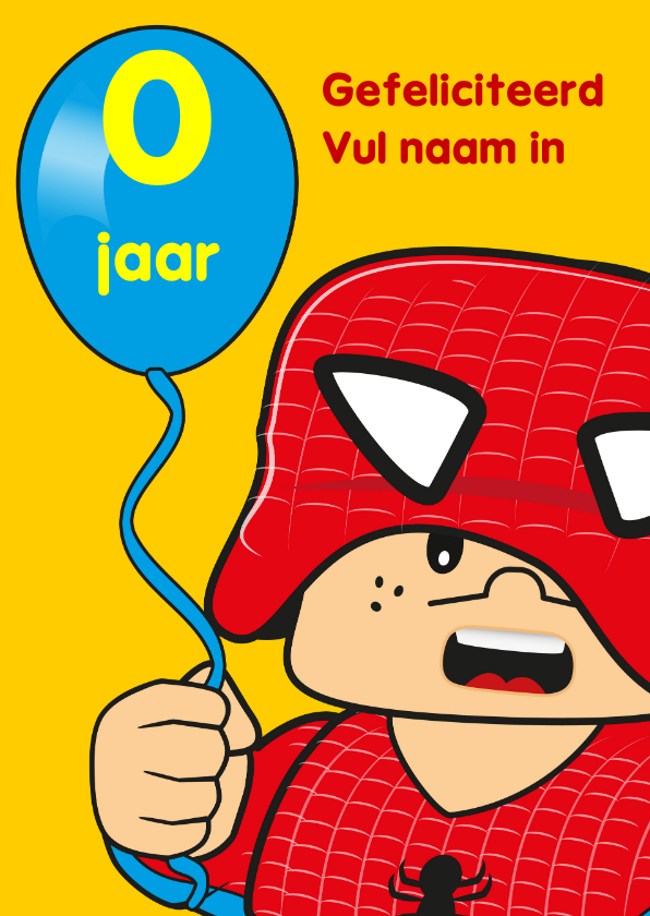 verjaardag kinderfeest spiderman G - Verjaardagskaarten Verjaardagskaarten - verjaardag kinderfeest spiderman G