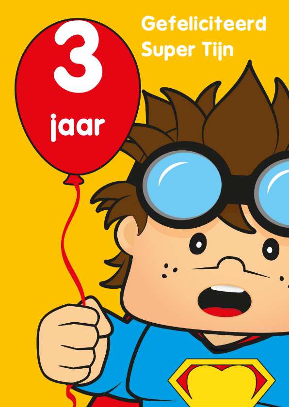 Verjaardagskaarten - verjaardag kinderfeest spiderman J