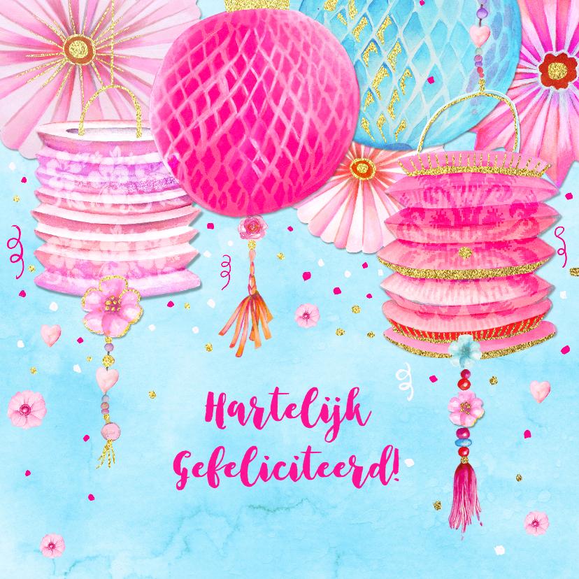 Verjaardag lampionnen - Verjaardagskaarten Verjaardagskaarten - Verjaardag lampionnen