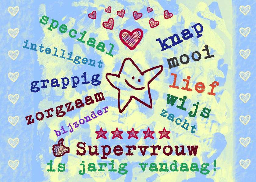 verjaardag mooie supervrouw kaartje2go