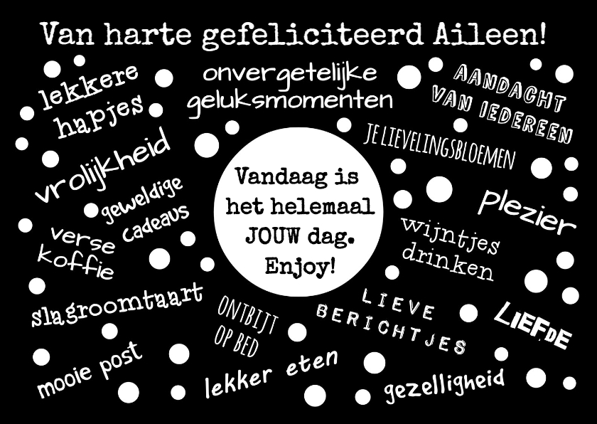 Verjaardag slagroom - IW - Verjaardagskaarten Verjaardagskaarten - Verjaardag slagroom - IW