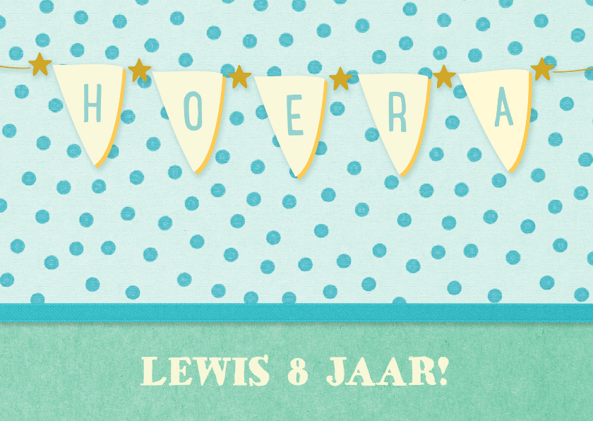 Verjaardag slinger hoera - Verjaardagskaarten Verjaardagskaarten - Verjaardag slinger hoera
