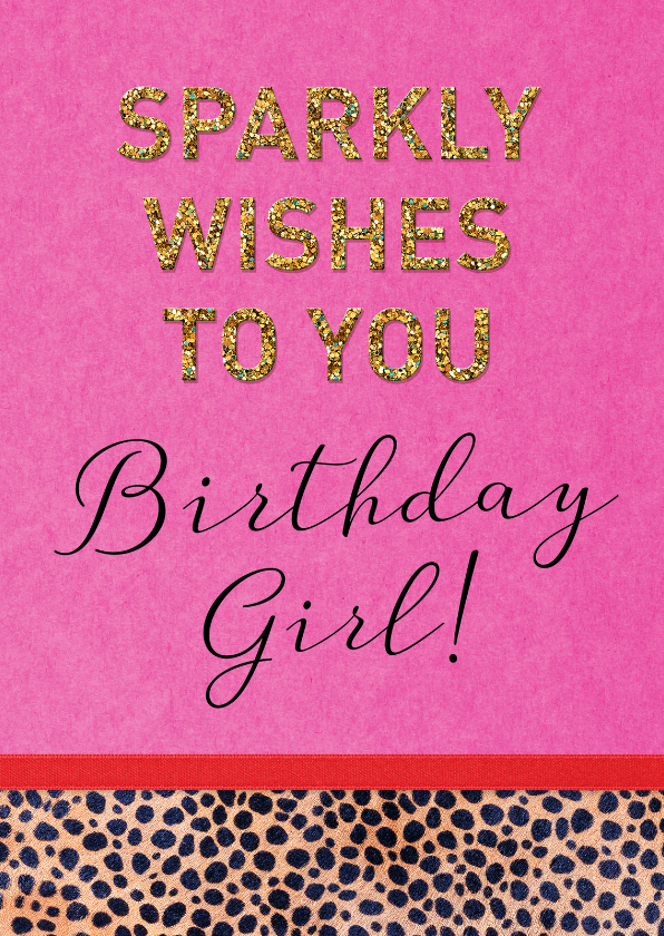 Verjaardag sparkly wishes - Verjaardagskaarten Verjaardagskaarten - Verjaardag sparkly wishes