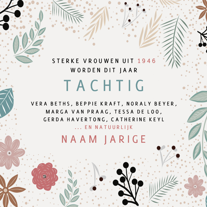 Verjaardagskaarten - Verjaardag Sterke vrouwen uit 1946