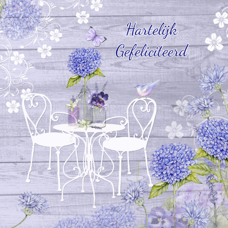 verjaardag tuinset hortensia - Verjaardagskaarten Verjaardagskaarten - verjaardag tuinset hortensia