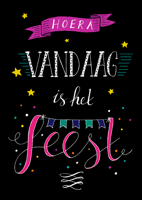 Wonderbaar Verjaardag vandaag feest vrouw | Kaartje2go PZ-69