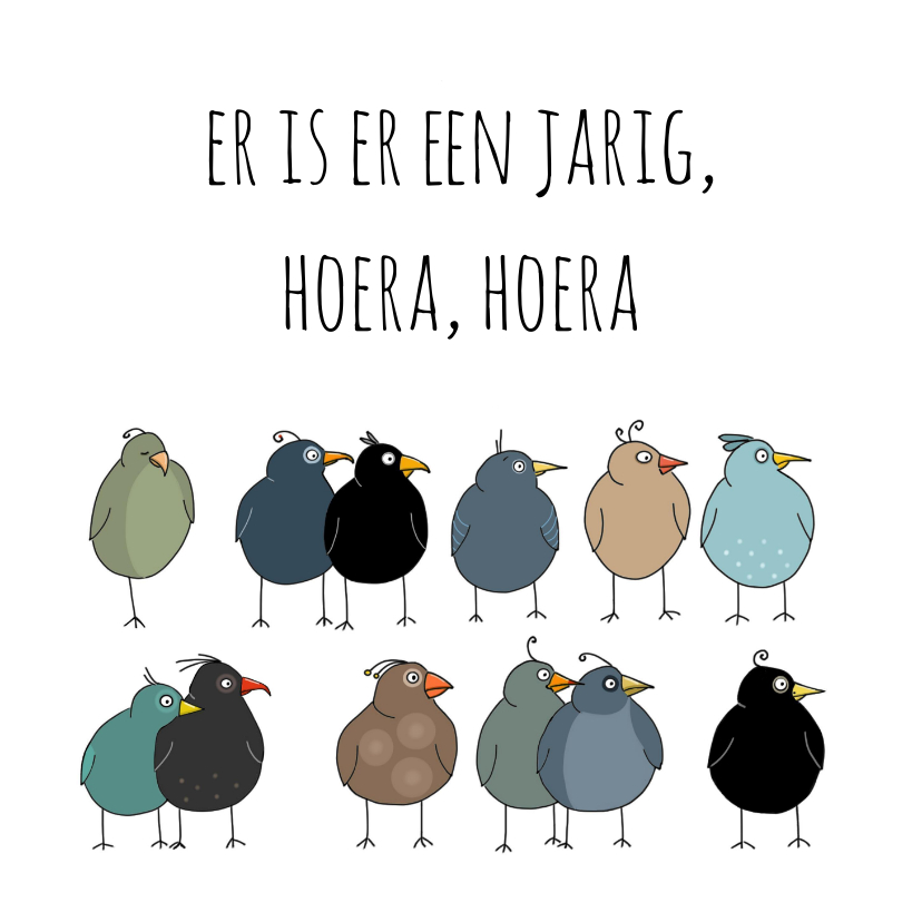 Verjaardagskaarten - Verjaardag - Vogel, je bent jarig!