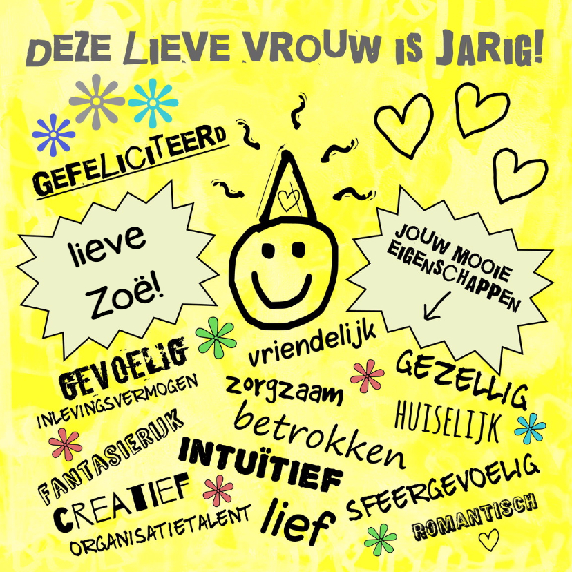 Verjaardag yellow sunshine IW - Verjaardagskaarten Verjaardagskaarten - Verjaardag yellow sunshine IW