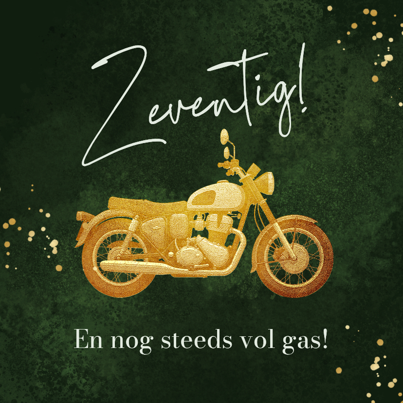 Verjaardagskaart 70 oude biker motor stoer - Verjaardagskaarten Verjaardagskaarten - Verjaardagskaart 70 oude biker motor stoer