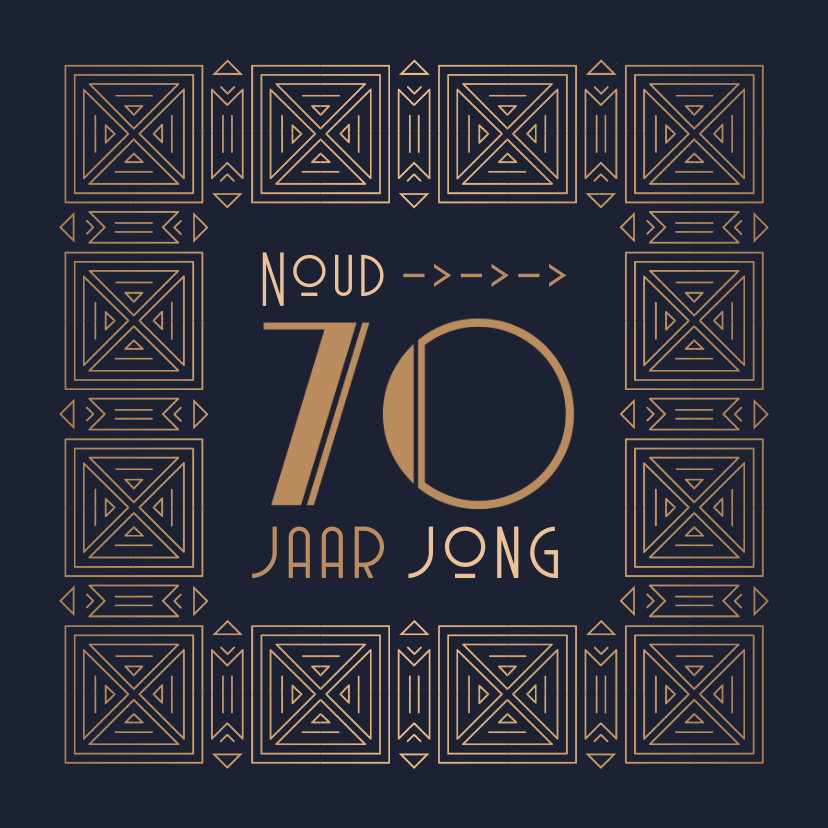 Verjaardagskaart Art Deco stijl - Verjaardagskaarten Verjaardagskaarten - Verjaardagskaart Art Deco stijl