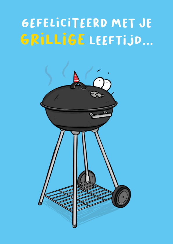 Verjaardagskaart bbq grillige leeftijd... - Verjaardagskaarten Verjaardagskaarten - Verjaardagskaart bbq grillige leeftijd...
