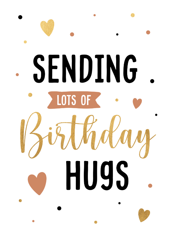 Verjaardagskaarten - Verjaardagskaart birthday hugs