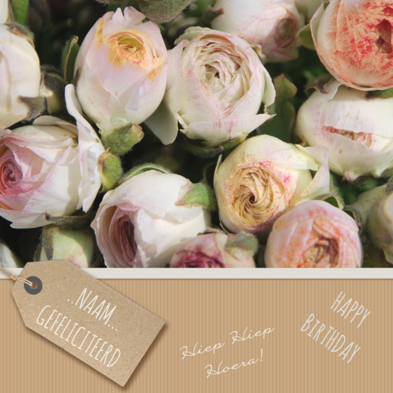 Verjaardagskaart bloem kraftlook - Verjaardagskaarten Verjaardagskaarten - Verjaardagskaart bloem kraftlook