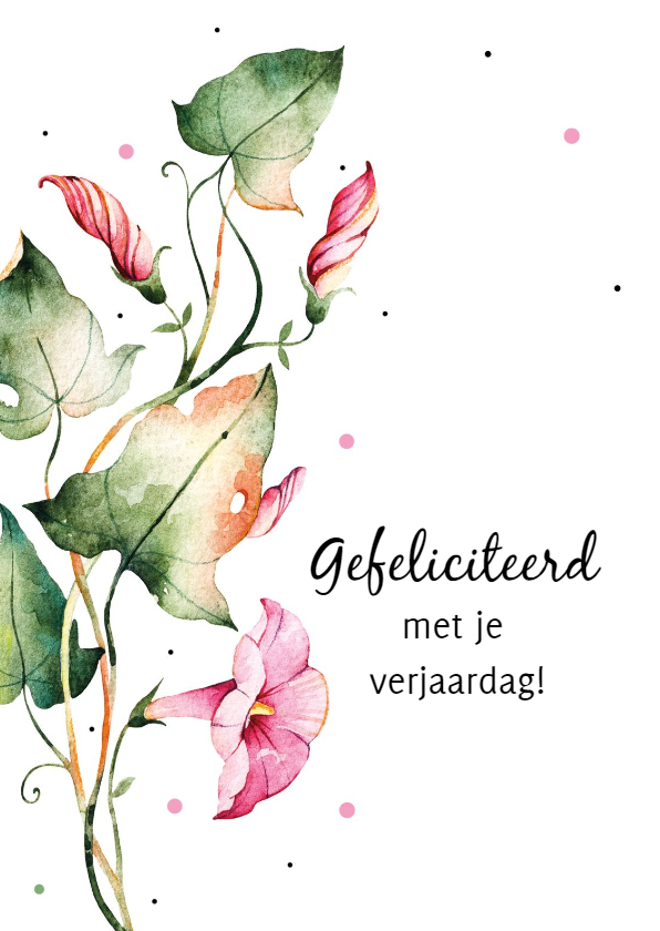 Super Verjaardagskaart: Bloemen gefeliciteerd met je | Kaartje2go WI-53