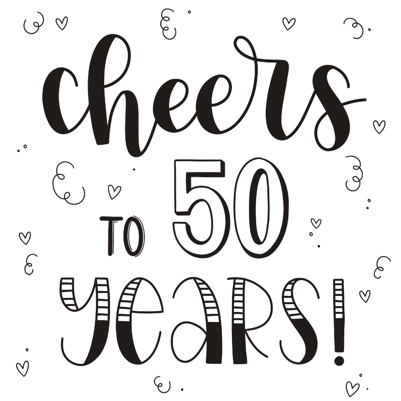 Verjaardagskaarten - Verjaardagskaart - Cheers to 50 years!