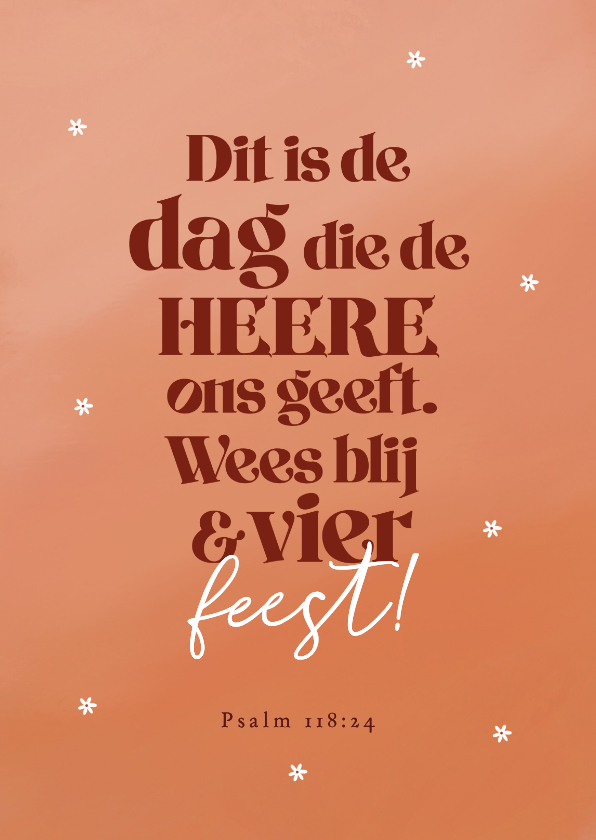 Verjaardagskaarten - Verjaardagskaart christelijk wees blij en vier feest