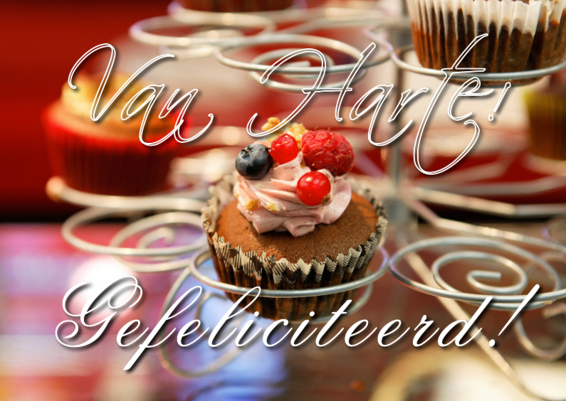 Verjaardagskaart close up cupcake - Verjaardagskaarten Verjaardagskaarten - Verjaardagskaart close up cupcake
