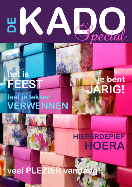 Verjaardagskaart Cover Kadootjes - Verjaardagskaarten Verjaardagskaarten - Verjaardagskaart Cover Kadootjes