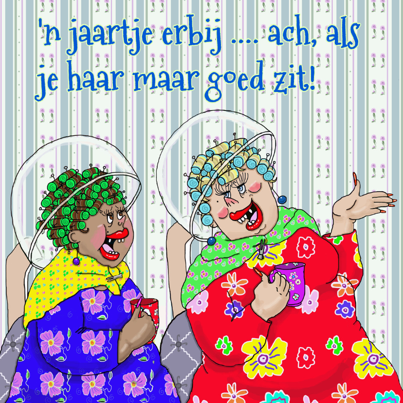 Verjaardagskaart de kapper - Verjaardagskaarten Verjaardagskaarten - Verjaardagskaart de kapper