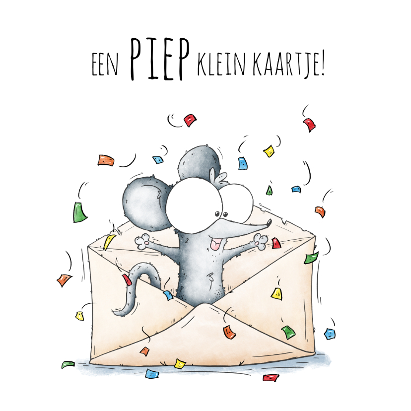 Verjaardagskaart - Een piepkleine kaartje - Verjaardagskaarten Verjaardagskaarten - Verjaardagskaart - Een piepkleine kaartje