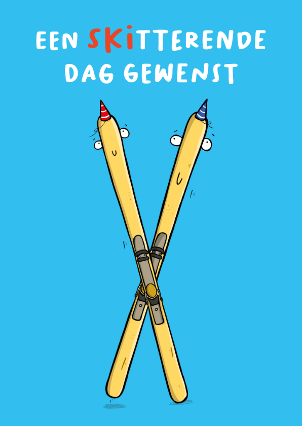 Verjaardagskaarten - Verjaardagskaart een skitterende dag