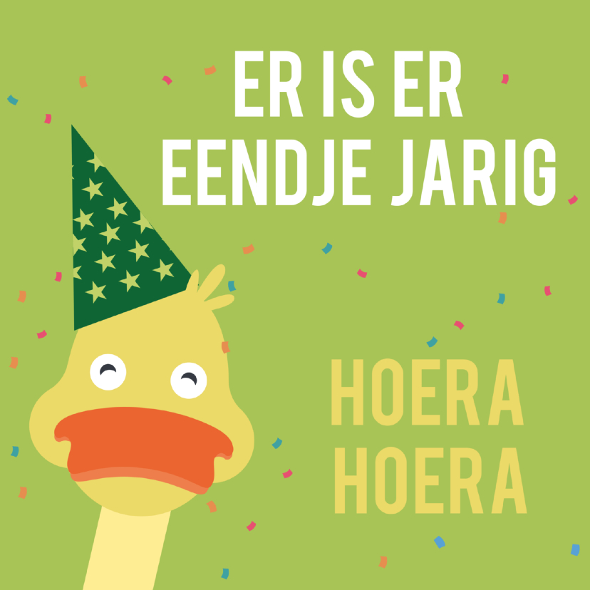 Verjaardagskaart eendje jarig ME Verjaardagskaarten Kaartje2go