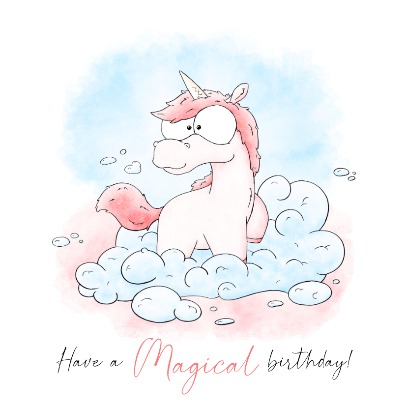 Verjaardagskaarten - Verjaardagskaart Eenhoorn - Have a magical birthday!