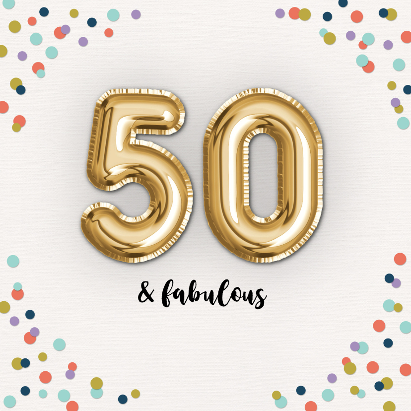 Verjaardagskaarten - Verjaardagskaart Fabulous-50