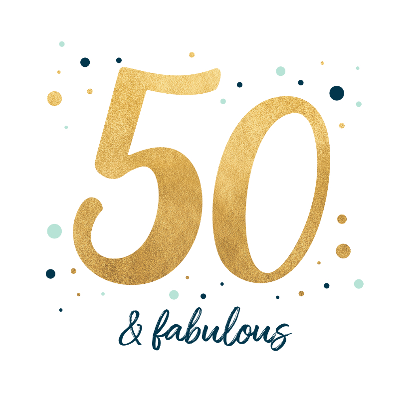 Verjaardagskaarten - Verjaardagskaart fabulous fifty