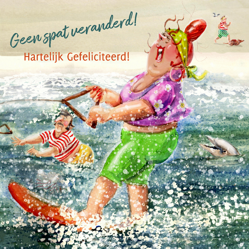 Verjaardagskaart feest op het water - Verjaardagskaarten Verjaardagskaarten - Verjaardagskaart feest op het water
