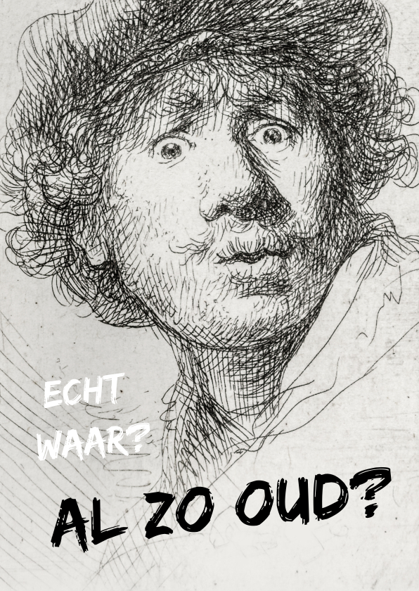 Verjaardagskaarten - Verjaardagskaart felicitatie Rembrandt van Rijn