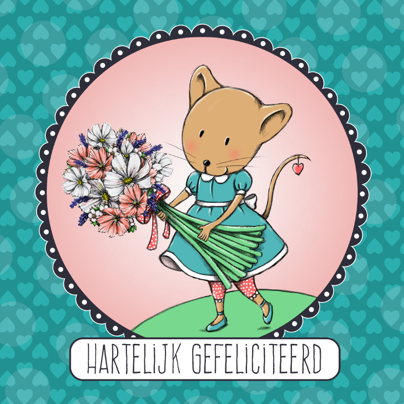Verjaardagskaart Fien Boeket-IH - Verjaardagskaarten Verjaardagskaarten - Verjaardagskaart Fien Boeket-IH