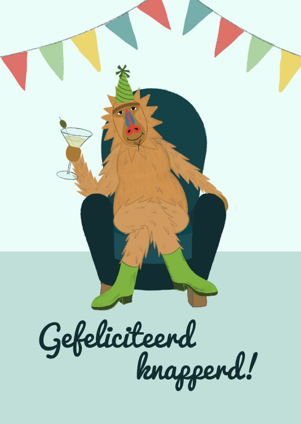 Verjaardagskaart Gefeliciteerd knapperd! - Verjaardagskaarten Verjaardagskaarten - Verjaardagskaart Gefeliciteerd knapperd!