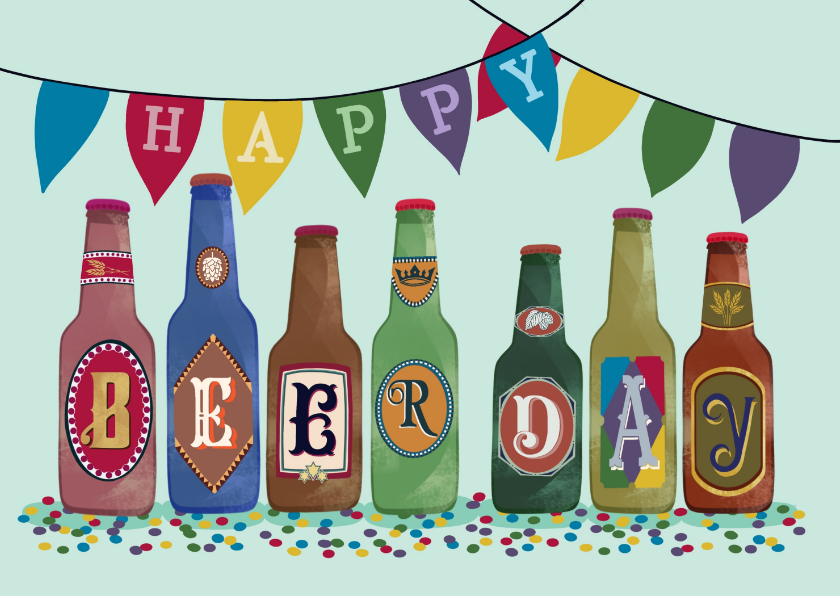 Verjaardagskaart - Happy beerday to you - Verjaardagskaarten Verjaardagskaarten - Verjaardagskaart - Happy beerday to you