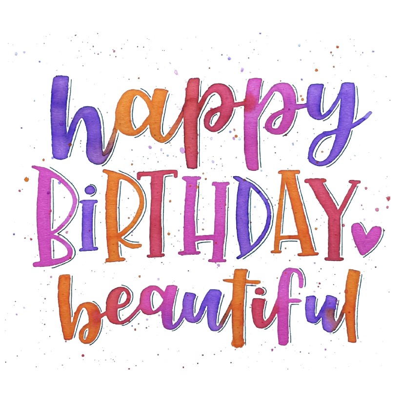 Verjaardagskaart - Happy birthday beautiful - Verjaardagskaarten Verjaardagskaarten - Verjaardagskaart - Happy birthday beautiful