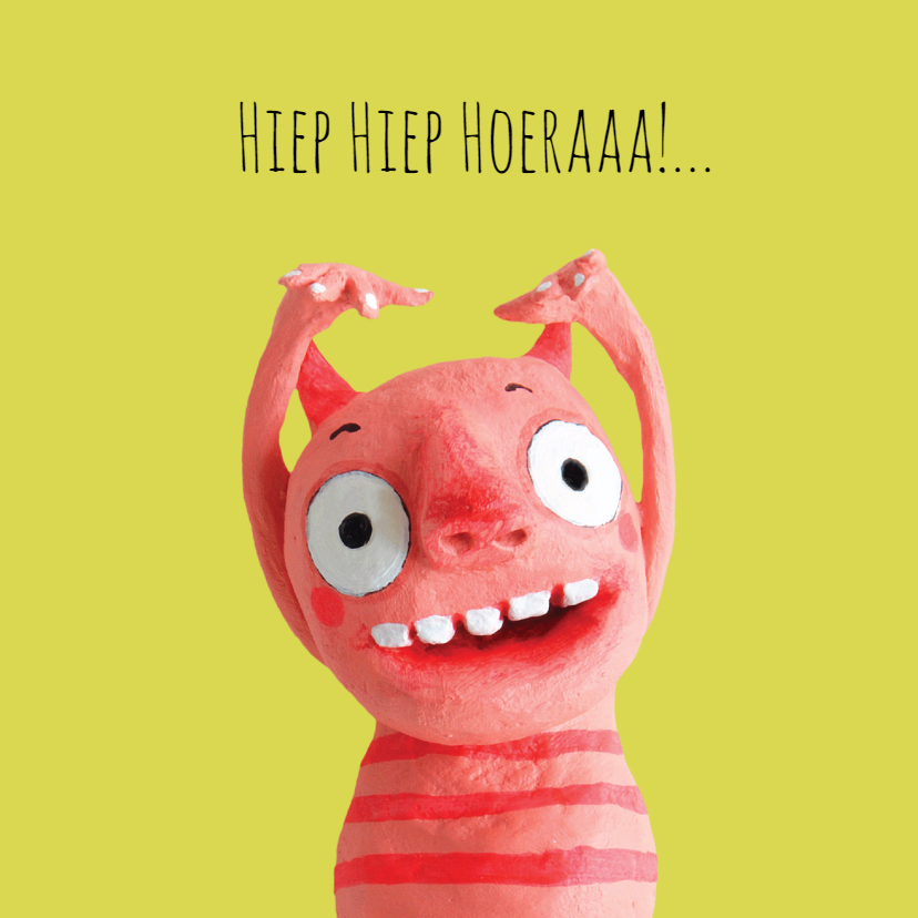 Verjaardagskaart Hiep Hoeraaa! - Verjaardagskaarten Verjaardagskaarten - Verjaardagskaart Hiep Hoeraaa!