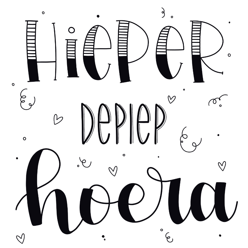 Verjaardagskaart - Hieper depiep Hoera - Verjaardagskaarten Verjaardagskaarten - Verjaardagskaart - Hieper depiep Hoera