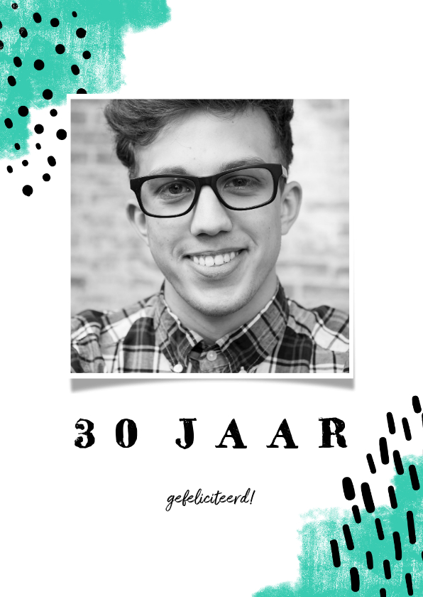 Verjaardagskaart hip met foto, leeftijd en aanpasbare kleur - Verjaardagskaarten Verjaardagskaarten - Verjaardagskaart hip met foto, leeftijd en aanpasbare kleur