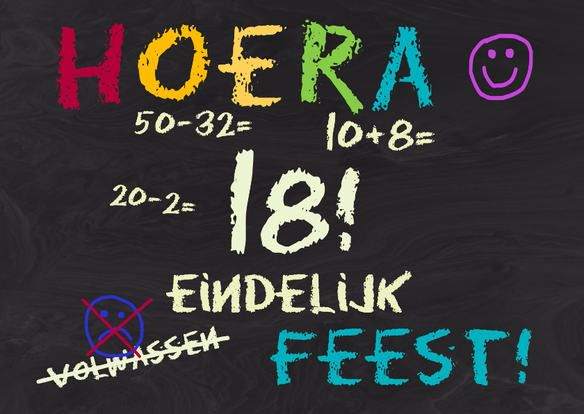 Verjaardagskaart hoera IW - Verjaardagskaarten Verjaardagskaarten - Verjaardagskaart hoera IW