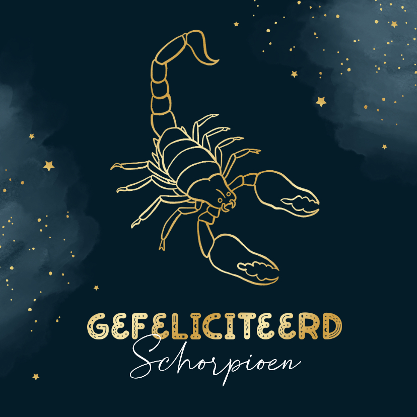 Verjaardagskaart horoscoop schorpioen sterrenbeeld sterren - Verjaardagskaarten Verjaardagskaarten - Verjaardagskaart horoscoop schorpioen sterrenbeeld sterren